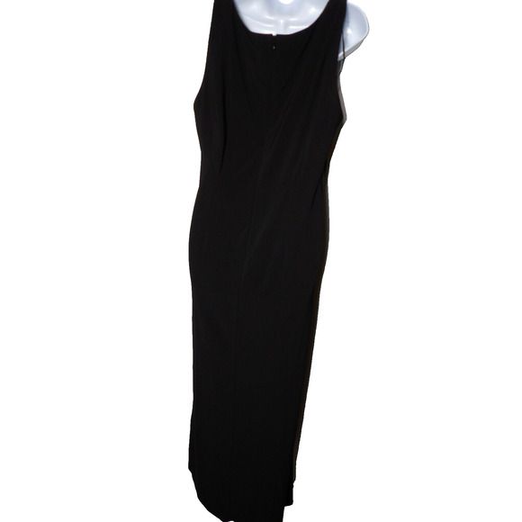 R& M Richards Dress 14W Black Maxi Sleeveless Geometric Beachy Boho Summer Vacay - Picture 13 of 13